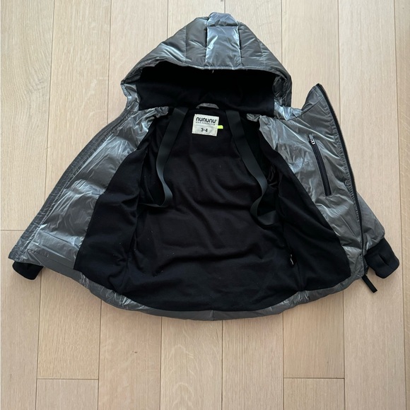 Nununu Kids Grey Puffer Jacket - Picture 2 of 2